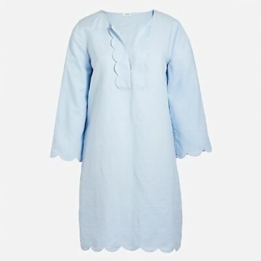 J crew light blue linen coverup, great condition
